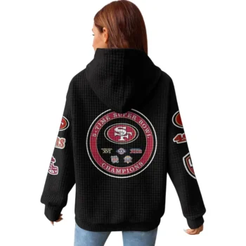 Nfl San Francisco 49ers Waffle Hoodie Super Bowl Champions 2