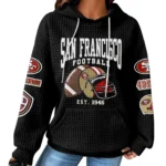 Nfl San Francisco 49ers Waffle Hoodie Super Bowl Champions 1