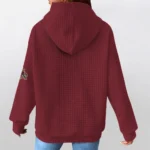 arizona-coyotes-3d-waffle-quarter-no-zip-hoodie-personalized-claw-design-red-latest-model.webp