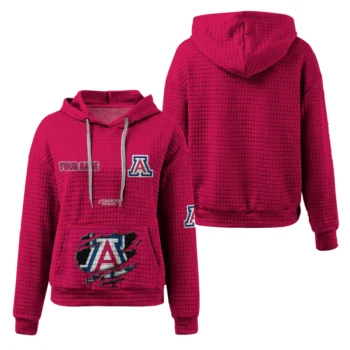 Custom Arizona Wildcats 3D Waffle Hoodie - Claw Design Red