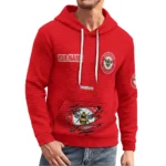 brentford-3d-waffle-quarter-no-zip-hoodie-personalized-claw-design-red-latest-model.webp