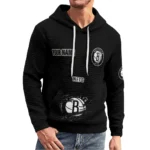 brooklyn-nets-3d-waffle-quarter-no-zip-hoodie-customized-claw-design-black-latest-model.webp