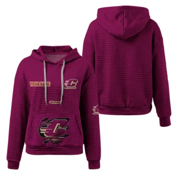 Personalized Central Michigan Chippewas 3D Waffle Hoodie - Claw Design Maroon