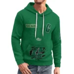 charlotte-49ers-3d-waffle-quarter-no-zip-hoodie-personalized-claw-design-green-latest-model.webp