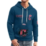 cleveland-guardians-3d-waffle-quarter-no-zip-hoodie-personalized-claw-design-navy-blue-latest-model.webp