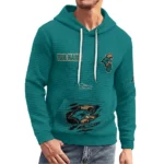 coastal-carolina-chanticleers-3d-waffle-quarter-no-zip-hoodie-customized-claw-design-green-latest-model.webp