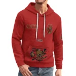 cornell-big-red-3d-waffle-quarter-no-zip-hoodie-custom-claw-design-red-latest-model.webp