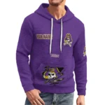 east-carolina-pirates-3d-waffle-quarter-no-zip-hoodie-custom-claw-design-purple-latest-model.webp