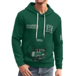 hawaii-rainbow-warriors-3d-waffle-quarter-no-zip-hoodie-personalized-claw-design-green-latest-model.webp
