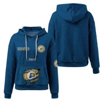 Personalized Indiana Pacers 3D Waffle Hoodie - Claw Design Blue