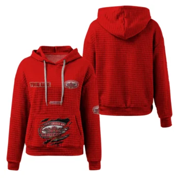Personalized Jacksonville State Gamecocks 3D Waffle Hoodie - Claw Design Red