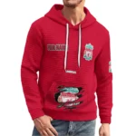 liverpool-3d-waffle-quarter-no-zip-hoodie-customized-claw-design-red-latest-model.webp