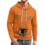 miami-hurricanes-3d-waffle-quarter-no-zip-hoodie-custom-claw-design-orange-latest-model.webp