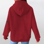 miami-redhawks-3d-waffle-quarter-no-zip-hoodie-custom-claw-design-red-latest-model.webp