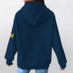 michigan-wolverines-3d-waffle-quarter-no-zip-hoodie-personalized-claw-design-blue-latest-model.webp