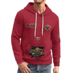 minnesota-wild-3d-waffle-quarter-no-zip-hoodie-custom-claw-design-red-latest-model.webp
