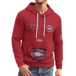 montreal-canadiens-3d-waffle-quarter-no-zip-hoodie-customized-claw-design-red-latest-model.webp