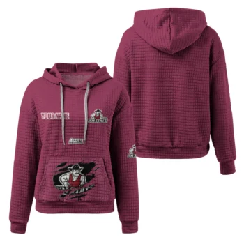 Customized New Mexico State Aggies 3D Waffle Hoodie - Claw Design Crimson