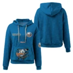 new-york-islanders-3d-waffle-quarter-no-zip-hoodie-customized-claw-design-blue-latest-model.webp