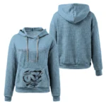 north-carolina-tar-heels-3d-waffle-quarter-no-zip-hoodie-custom-claw-design-light-blue-latest-model.webp