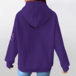 northwestern-wildcats-3d-waffle-quarter-no-zip-hoodie-custom-claw-design-purple-latest-model.webp