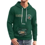 ohio-bobcats-3d-waffle-quarter-no-zip-hoodie-custom-claw-design-green-latest-model.webp