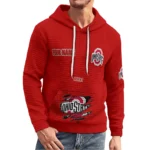 ohio-state-buckeyes-3d-waffle-quarter-no-zip-hoodie-personalized-claw-design-scarlet-latest-model.webp
