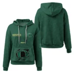 oregon-ducks-3d-waffle-quarter-no-zip-hoodie-personalized-claw-design-green-latest-model.webp