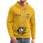 pittsburgh-penguins-3d-waffle-quarter-no-zip-hoodie-personalized-claw-design-yellow-latest-model.webp