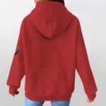 portland-trail-blazers-3d-waffle-quarter-no-zip-hoodie-personalized-claw-design-red-latest-model.webp