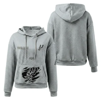 Customized San Antonio Spurs 3D Waffle Hoodie - Claw Design Silver