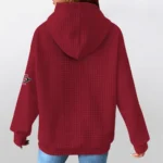 san-diego-state-aztecs-3d-waffle-quarter-no-zip-hoodie-personalized-claw-design-red-latest-model.webp