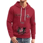 san-diego-state-aztecs-3d-waffle-quarter-no-zip-hoodie-personalized-claw-design-red-latest-model.webp