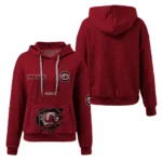 south-carolina-gamecocks-3d-waffle-quarter-no-zip-hoodie-customized-claw-design-garnet-latest-model.webp