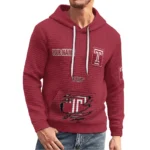 temple-owls-3d-waffle-quarter-no-zip-hoodie-personalized-claw-design-red-latest-model.webp