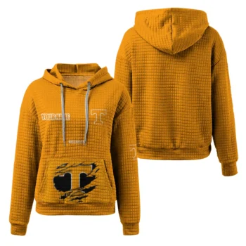 Custom Tennessee Volunteers 3D Waffle Hoodie - Claw Design Orange