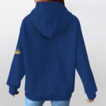 toledo-rockets-3d-waffle-quarter-no-zip-hoodie-customized-claw-design-blue-latest-model.webp
