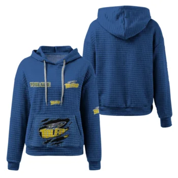 Customized Toledo Rockets 3D Waffle Hoodie - Claw Design Blue