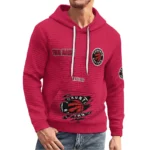 toronto-raptors-3d-waffle-quarter-no-zip-hoodie-customized-claw-design-red-latest-model.webp