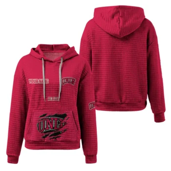 Custom UNLV Rebels 3D Waffle Hoodie - Claw Design Red