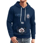 winnipeg-jets-3d-waffle-quarter-no-zip-hoodie-personalized-claw-design-blue-latest-model.webp
