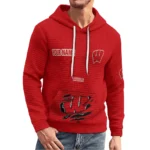 wisconsin-badgers-3d-waffle-quarter-no-zip-hoodie-customized-claw-design-red-latest-model.webp